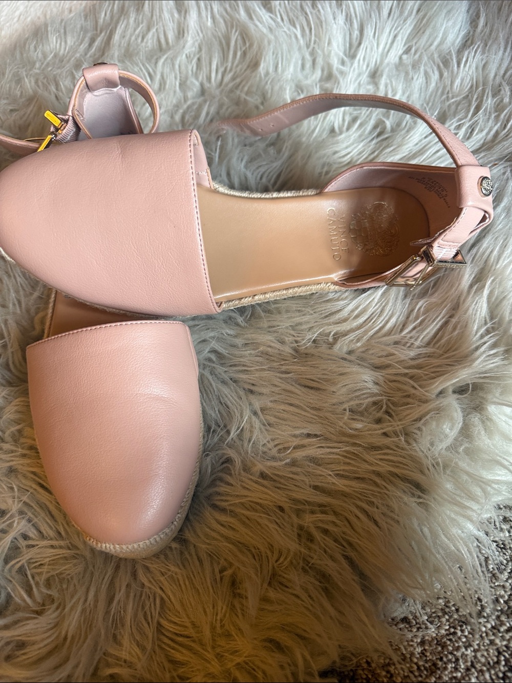 Vince camuto Pale Pink Espadrille Slingback Flats